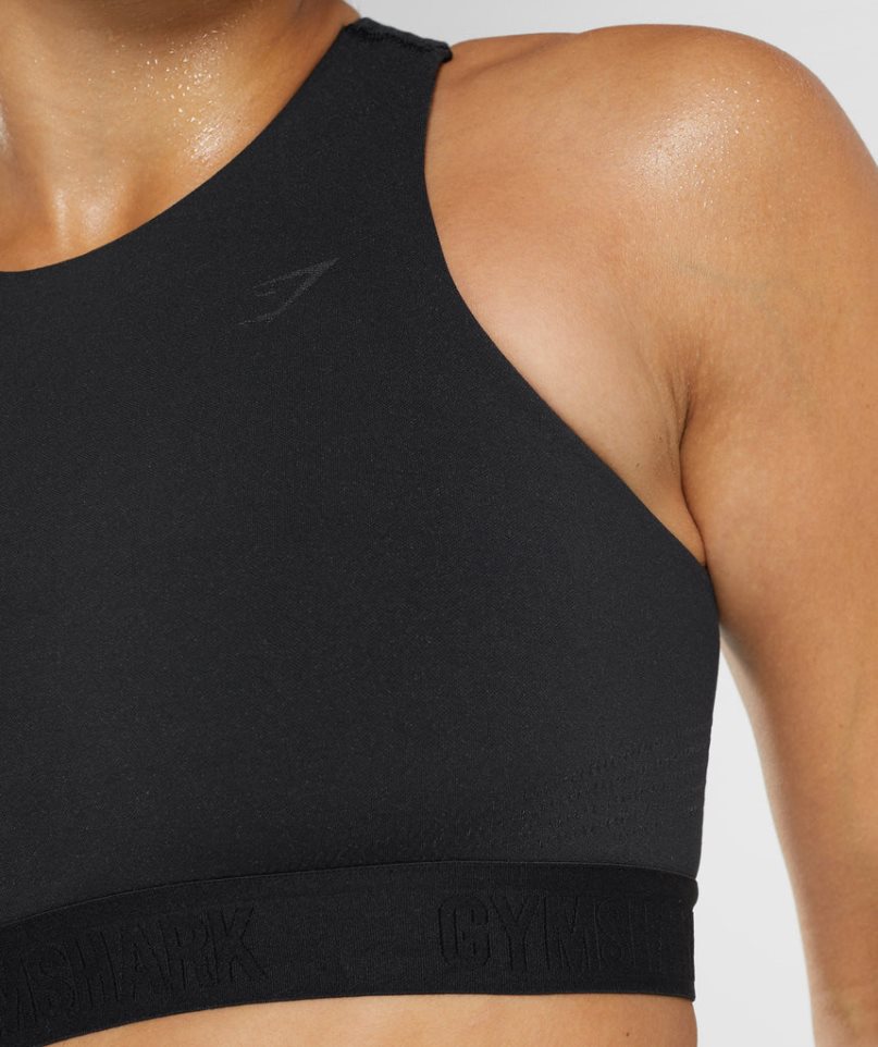 Women's Gymshark 315 Performance High Neck Sports Bra Black | CA 5DA813